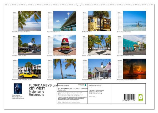 Produktbild: FLORIDA KEYS und KEY WEST Malerische Reiseroute (hochwertiger Premium Wandkalender 2026 DIN A2 quer), Kunstdruck in Hochglanz
