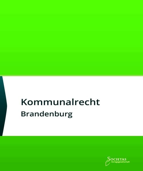 Produktbild: Kommunalrecht Brandenburg