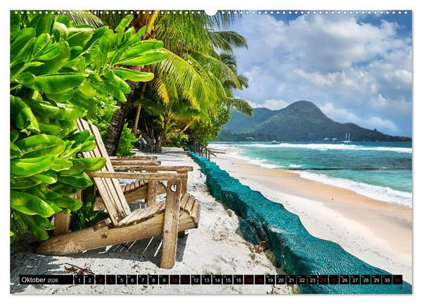 Produktbild: Seychellen Paradies 2026 (hochwertiger Premium Wandkalender 2026 DIN A2 quer), Kunstdruck in Hochglanz