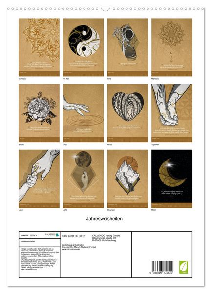 Produktbild: Jahresweisheiten (hochwertiger Premium Wandkalender 2026 DIN A2 hoch), Kunstdruck in Hochglanz