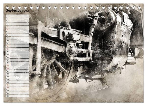 Produktbild: Dampflok Impressionen (Tischkalender 2026 DIN A5 quer), CALVENDO Monatskalender