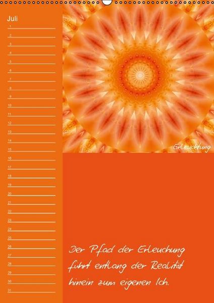 Produktbild: Mandala - Spiegel der Seele / immerw&auml;hrender Geburtstagskalender (Wandkalender immerw&auml;hrend DIN A2 hoch)