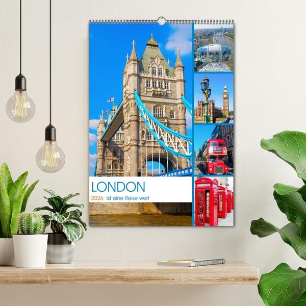 Produktbild: London ist eine Reise wert (Wandkalender 2026 DIN A2 hoch), CALVENDO Monatskalender