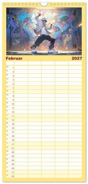 Produktbild: Familienplaner 2027 - Der Jungen-Kalender mit 5 Spalten (Wandkalender, 21 x 45 cm) CALVENDO