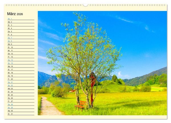Produktbild: Bayern - Idylle zwischen Allg&auml;u und Bayerischen Alpen (Wandkalender 2026 DIN A2 quer), CALVENDO Monatskalender