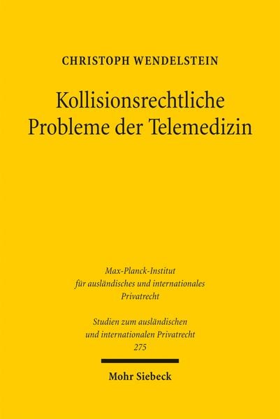Produktbild: Kollisionsrechtliche Probleme der Telemedizin