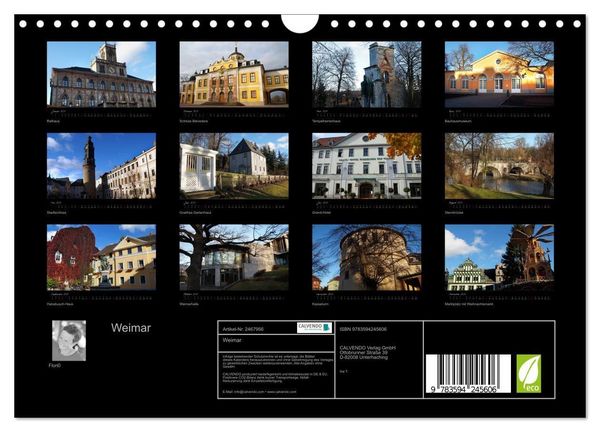 Produktbild: Weimar (Wandkalender 2027 DIN A4 quer), CALVENDO Monatskalender