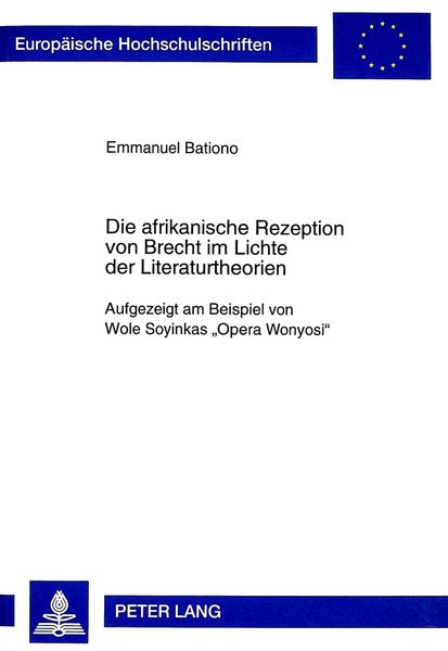 Produktbild: Die afrikanische Rezeption von Brecht im Lichte der Literaturtheorien