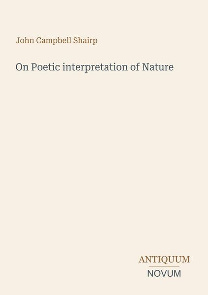 Produktbild: On Poetic interpretation of Nature