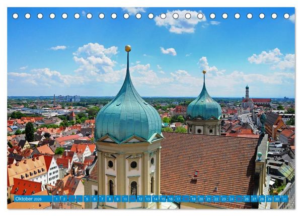 Produktbild: Augsburg und Umgebung (Tischkalender 2026 DIN A5 quer), CALVENDO Monatskalender