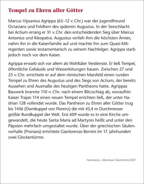 Produktbild: Abenteuer Geschichte Tagesabrei&szlig;kalender 2027 - Menschen, Ereignisse, Epochen - von den Anf&auml;ngen bis heute