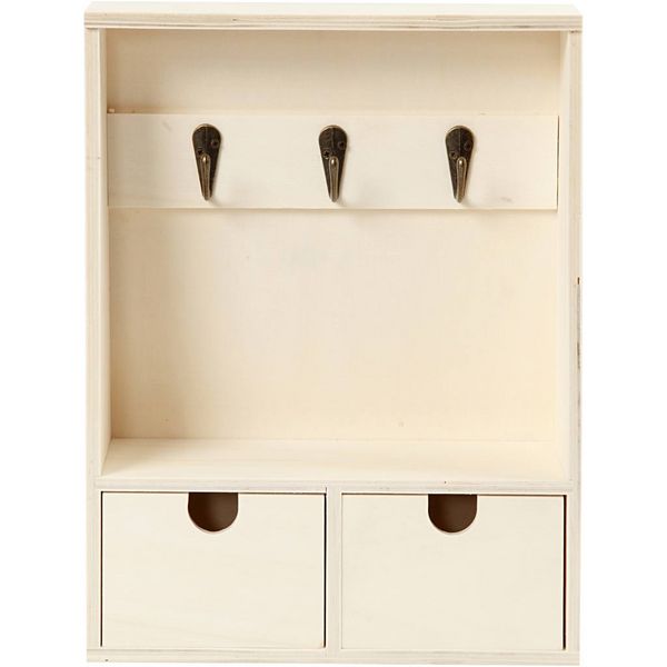 Produktbild: Creativ Company Schl&uuml;sselbrett, H 28,5 cm, T 5-8 cm, B 22 cm, 1 Stk