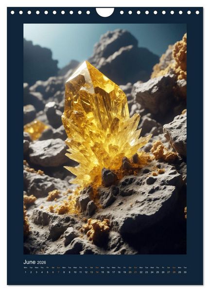 Produktbild: Fantastic Minerals - Mysterious Treasures (Wall Calendar 2026 DIN A4 portrait), CALVENDO 12 Month Wall Calendar