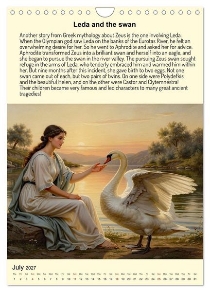 Produktbild: Legends of the Greek Mythology (Wall Calendar 2027 DIN A4 portrait), CALVENDO 12 Month Wall Calendar