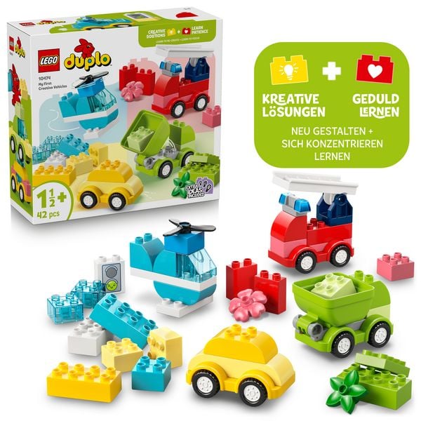 Produktbild: LEGO DUPLO 10474 Kreative Fahrzeuge, Lernspielzeug f&uuml;r Kleinkinder ab 1