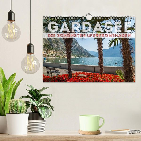 Produktbild: GARDASEE Die sch&ouml;nsten Uferpromenaden (Wandkalender 2026 DIN A4 quer), CALVENDO Monatskalender