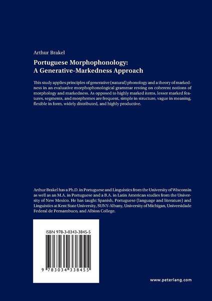 Produktbild: Portuguese Morphophonology: A Generative-Markedness Approach