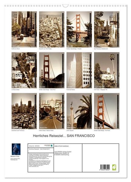 Produktbild: Herrliches Reiseziel... SAN FRANCISCO (Wandkalender 2026 DIN A2 hoch), CALVENDO Monatskalender