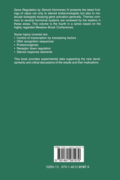 Produktbild: Gene Regulation by Steroid Hormones IV