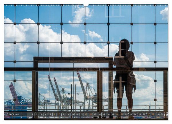 Produktbild: Die Hafenstadt Hamburg im Spiegel (hochwertiger Premium Wandkalender 2026 DIN A2 quer), Kunstdruck in Hochglanz