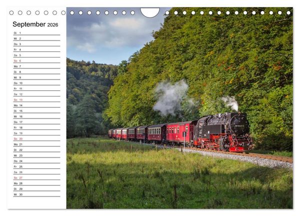Produktbild: Schmalspurbahnen im Harz (Wandkalender 2026 DIN A4 quer), CALVENDO Monatskalender
