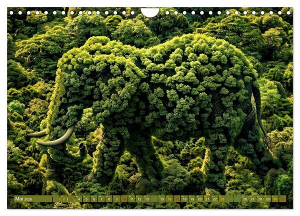 Produktbild: Elefanten - modern Art (Wandkalender 2026 DIN A4 quer), CALVENDO Monatskalender
