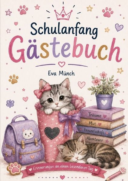 Produktbild: G&auml;stebuch Schulanfang Thema Katzen