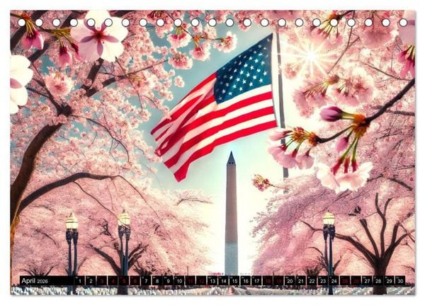 Produktbild: USA - Der amerikanische Geist (Tischkalender 2026 DIN A5 quer), CALVENDO Monatskalender