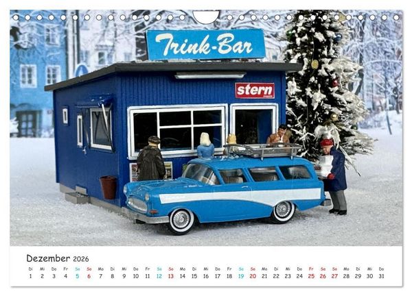 Produktbild: Autos auf der Modellbahn (Wandkalender 2026 DIN A4 quer), CALVENDO Monatskalender