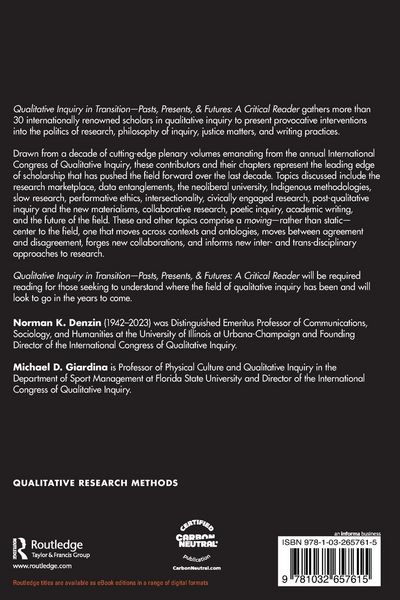 Produktbild: Qualitative Inquiry in Transition-Pasts, Presents, & Futures