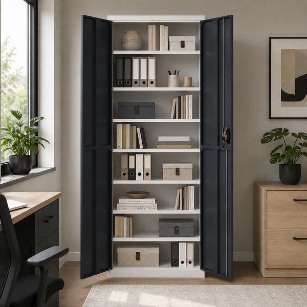 Produktbild: Stahl Schuhschrank Malivo 80 x 180 x 40 cm