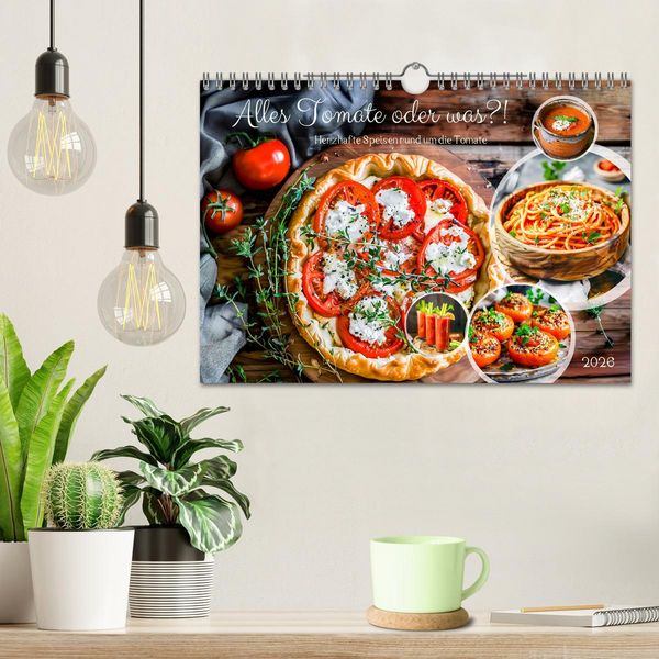 Produktbild: Alles Tomate oder was?! - Herzhafte Speisen rund um die Tomate (Wandkalender 2026 DIN A4 quer), CALVENDO Monatskalender