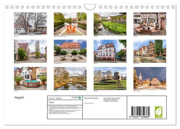 Produktbild: Nagold (Wandkalender 2026 DIN A4 quer), CALVENDO Monatskalender