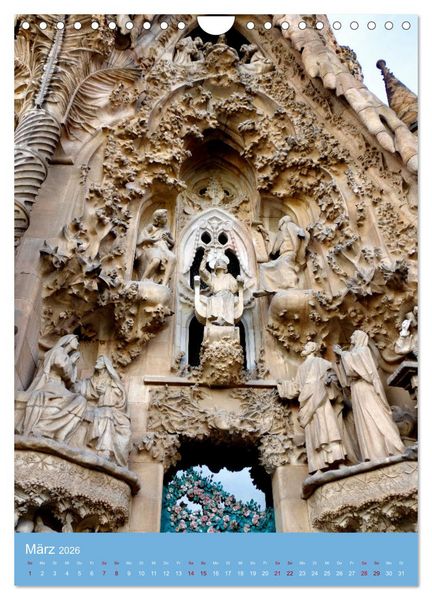 Produktbild: Sagrada Fam&iacute;lia - Gaud&iacute;s unvollendetes Meisterwerk (Wandkalender 2026 DIN A4 hoch), CALVENDO Monatskalender