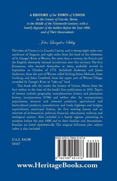 Produktbild: A History of the Town of Union, Maine
