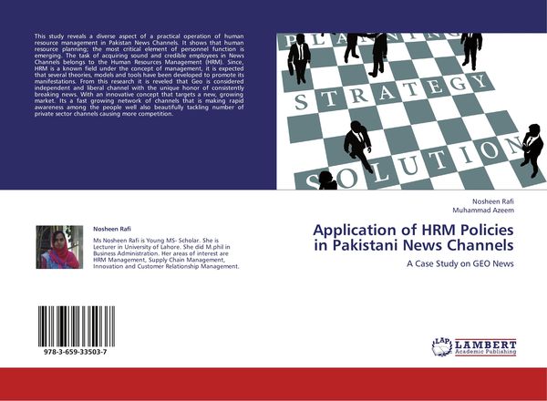 Produktbild: Application of HRM Policies in Pakistani News Channels