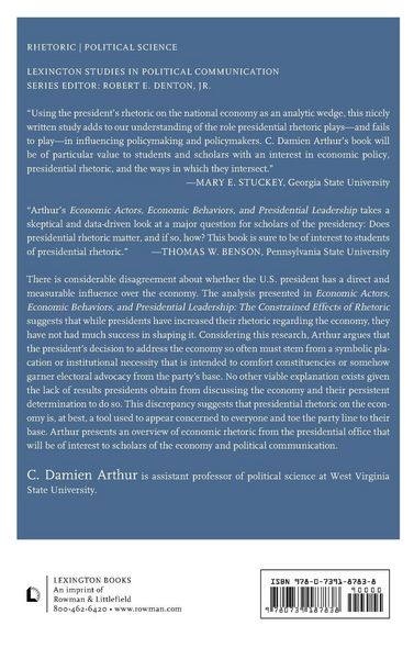 Produktbild: Economic Actors, Economic Behaviors, and Presidential Leadership