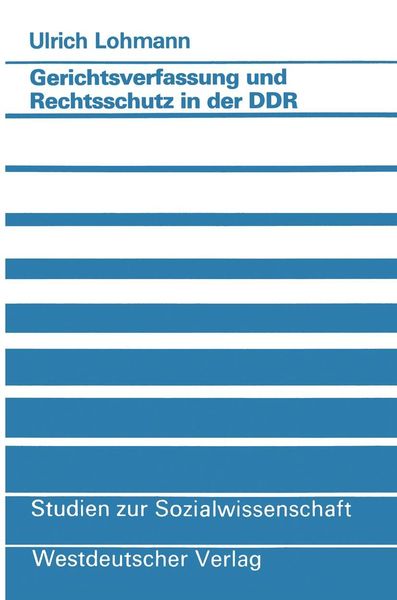Produktbild: Gerichtsverfassung und Rechtsschutz in der DDR