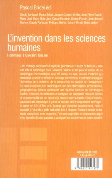 Produktbild: L'invention dans les sciences humaines