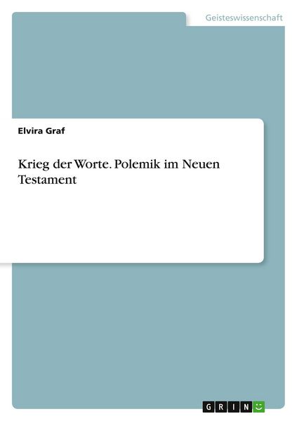 Produktbild: Krieg der Worte. Polemik im Neuen Testament