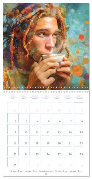 Produktbild: A cup of coffee - Is when happiness begins (Wall Calendar 2026 12 &times; 12 Inch) CALVENDO 12 Month Wall Calendar