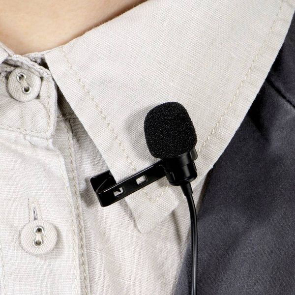 Produktbild: Ansteck Sprach-Mikrofon Hama Smart &Uuml;bertragungsart (Details):Kabelgebunden inkl. Klammer, inkl. Tasche, inkl. Windschutz