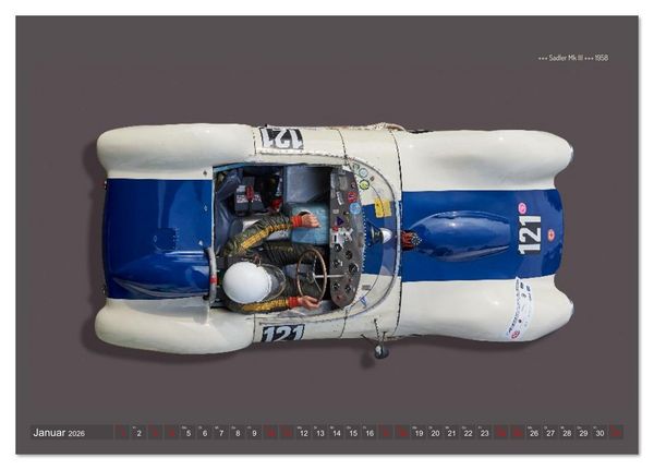 Produktbild: Two-Seater Racing Cars 1950-1960 (Tischkalender 2026 DIN A5 quer), CALVENDO Monatskalender