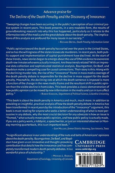 Produktbild: The Decline of the Death Penalty and the Discovery of Innocence