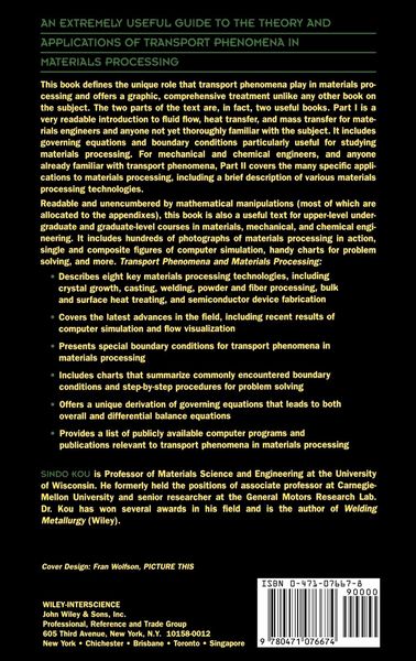 Produktbild: Transport Phenomena and Materials Processing