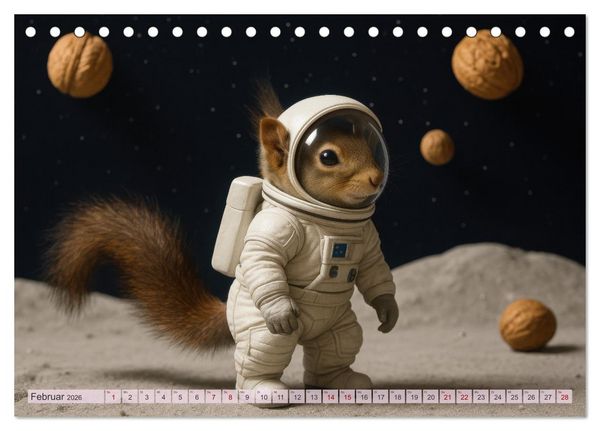 Produktbild: Die geheime Welt der Eichh&ouml;rnchen (Tischkalender 2026 DIN A5 quer), CALVENDO Monatskalender