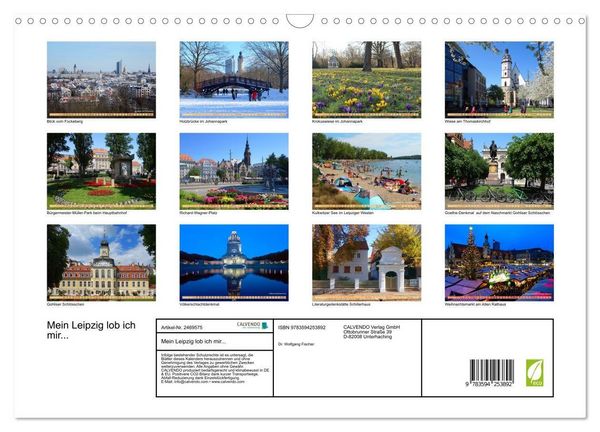 Produktbild: Mein Leipzig lob ich mir... (Wandkalender 2027 DIN A3 quer), CALVENDO Monatskalender