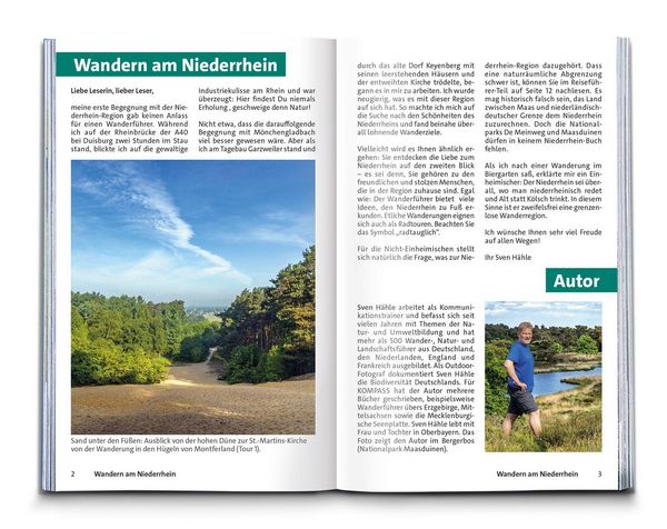 Produktbild: KOMPASS Wanderf&uuml;hrer Niederrhein, zwischen Rhein und Maas, 55 Touren mit Extra-Tourenkarte