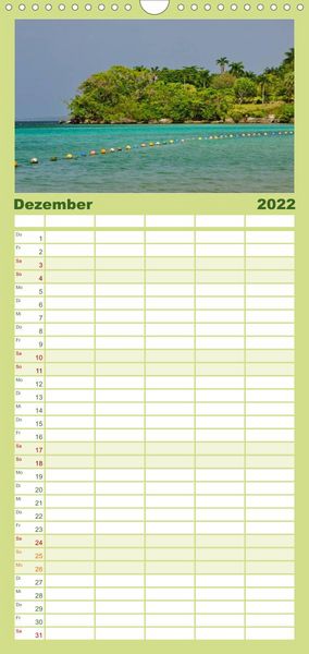 Produktbild: Familienplaner JAMAIKA Reggae, Rastafari und Natur. (Wandkalender 2022 , 21 cm x 45 cm, hoch)