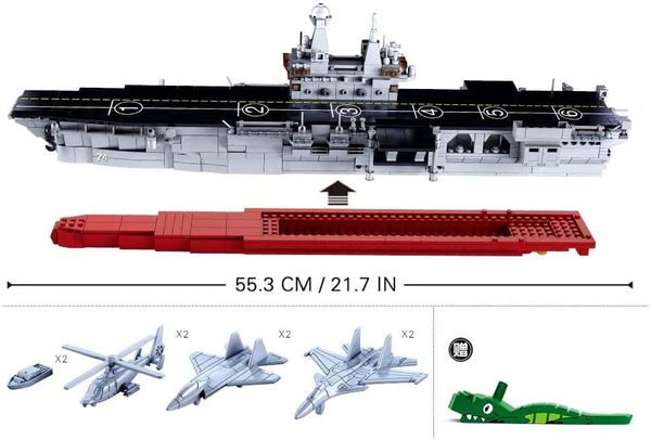 Sluban M38-B0699 - Model Bricks, Army, Großer Flugzeugträger II, Bausatz, Klemmbausteine